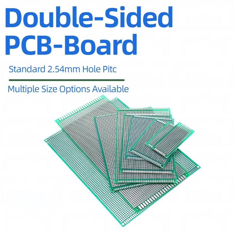 Diy Electronics Breadboard - 両面プロトタイプPCBブレッドボード ユニバーサルプリント基板 2.54mmホールピッチ 電子DIYはんだ付け用