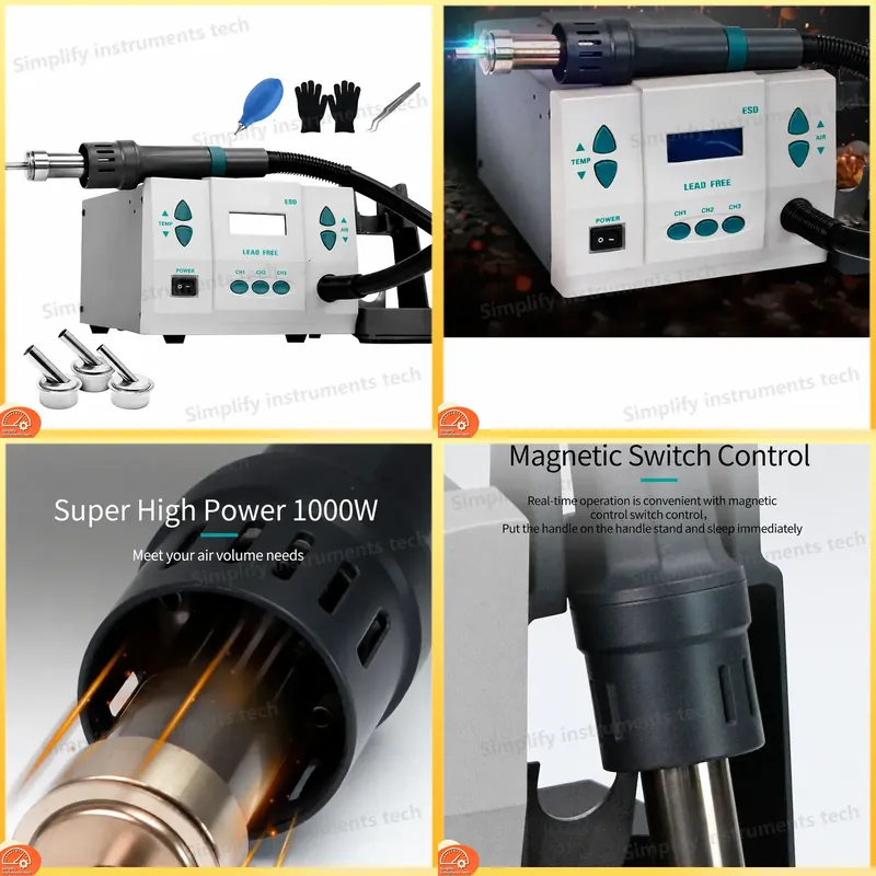 Diy Soldering Station No Electronics - ホットエアガン BGAリワークステーション はんだごて 1300W 110V 220V