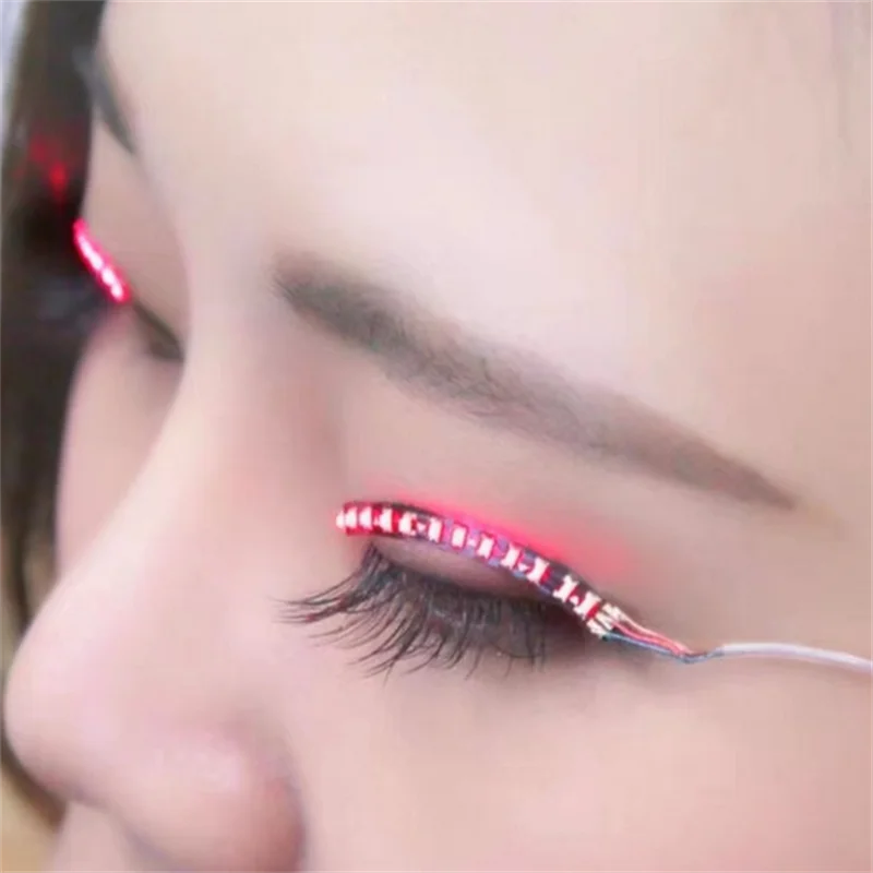 Diy Halloween Electronics - 1 ペア LED つけまつげ、メイクアップまつげ、防水、輝く、魅力的、パーティー、クラブ、バー、ハロウィーン、クリスマス、新年