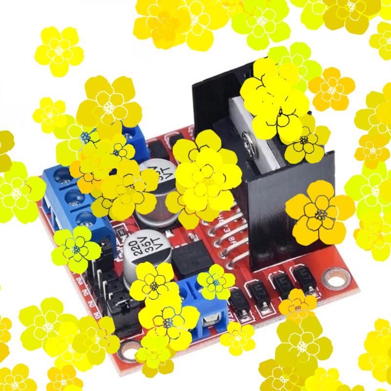 L298N Motor Driver - 1/2/5個入り L298Nドライバーボードモジュール デュアルHブリッジDCステッピングモーター スマートカーロボットブレッドボード ハイパワーL298 DCモータードライバー