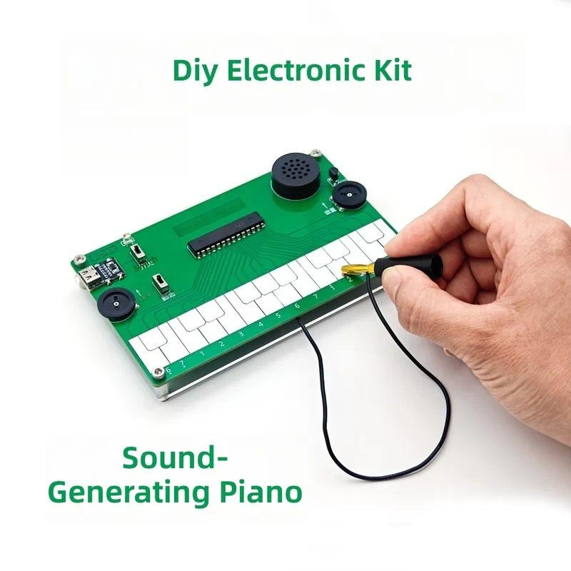 Diy Electronics Course - ピアノの描画、電子楽器、DIY製作、コース設計、課題、溶接練習キット、部品、Type-C充電