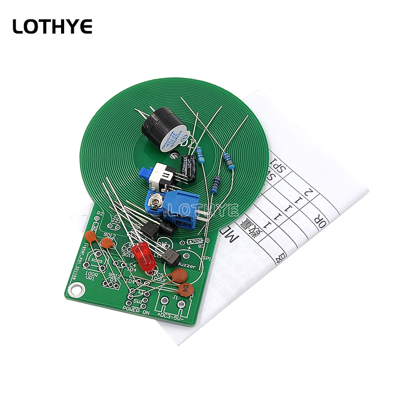 Diy Electronics Tool Kit - 電圧変換キット,金属探知機,3〜5V,60mm非接触センサー,アセンブリキット