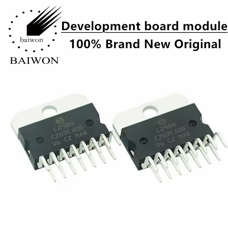 L298N Motor Driver - L298N L298 ZIP-15 ステッピングモータードライバーチップ/ブリッジドライバー内部スイッチ