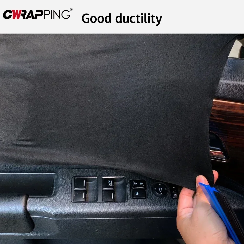 車内修正ステッカー高品質スエード生地ビニール自動粘着フィルム - Diy Electronics Workbench のレビューと価格