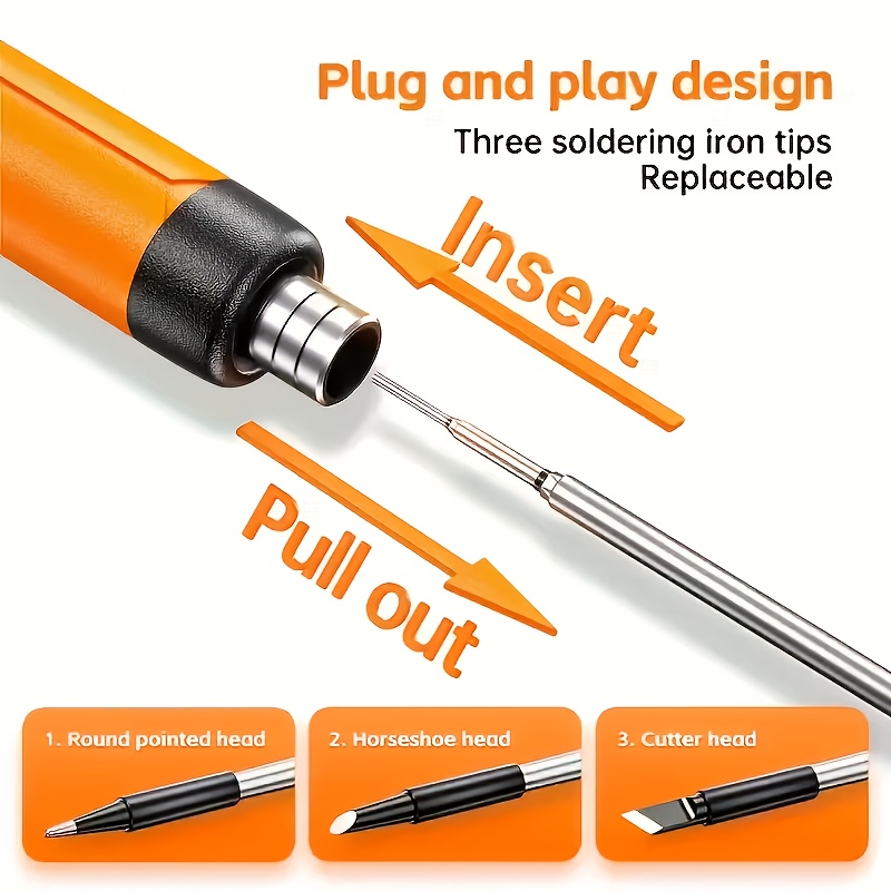 3個入り交換可能なはんだごてチップセット、USB‑Cワイヤレ - Flux Pen Electronics のレビューと価格