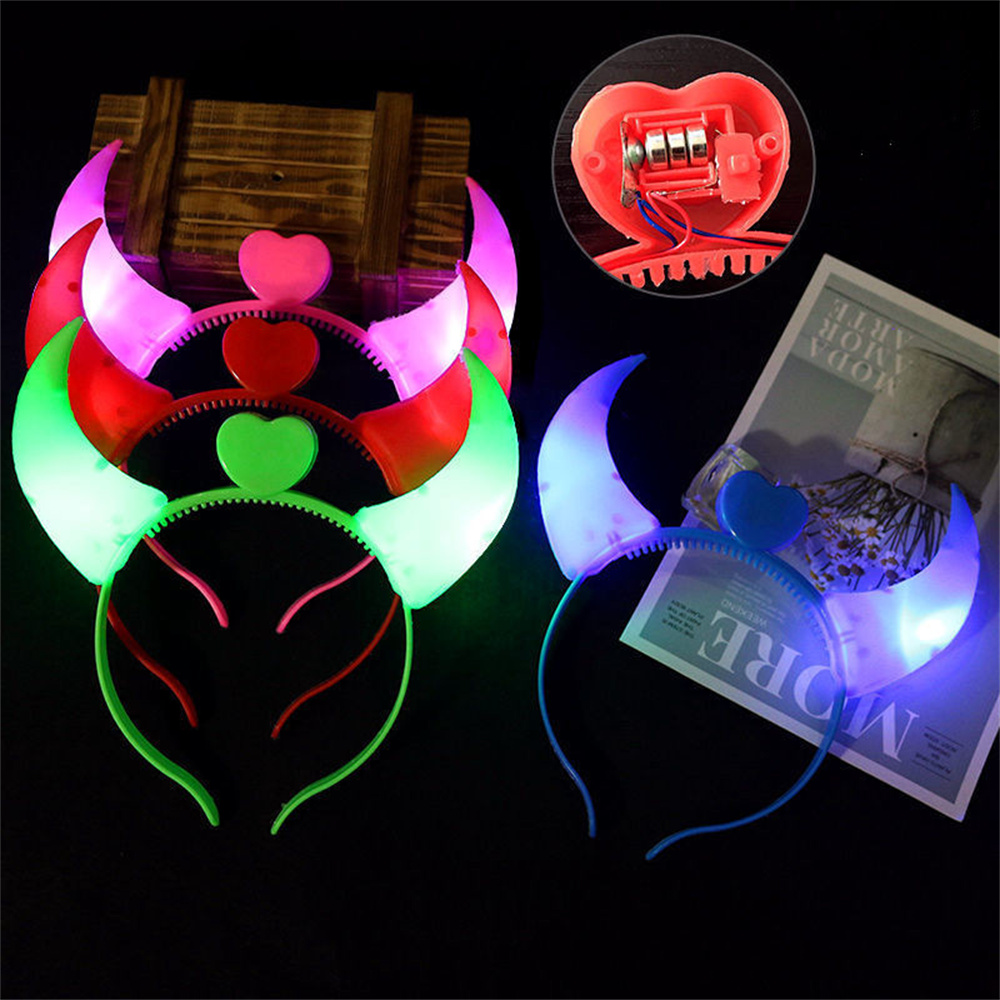 LED 牛ホーンヘッドバンドライトアッププリンセス発光ヘアフ - Diy Halloween Electronics のレビューと価格