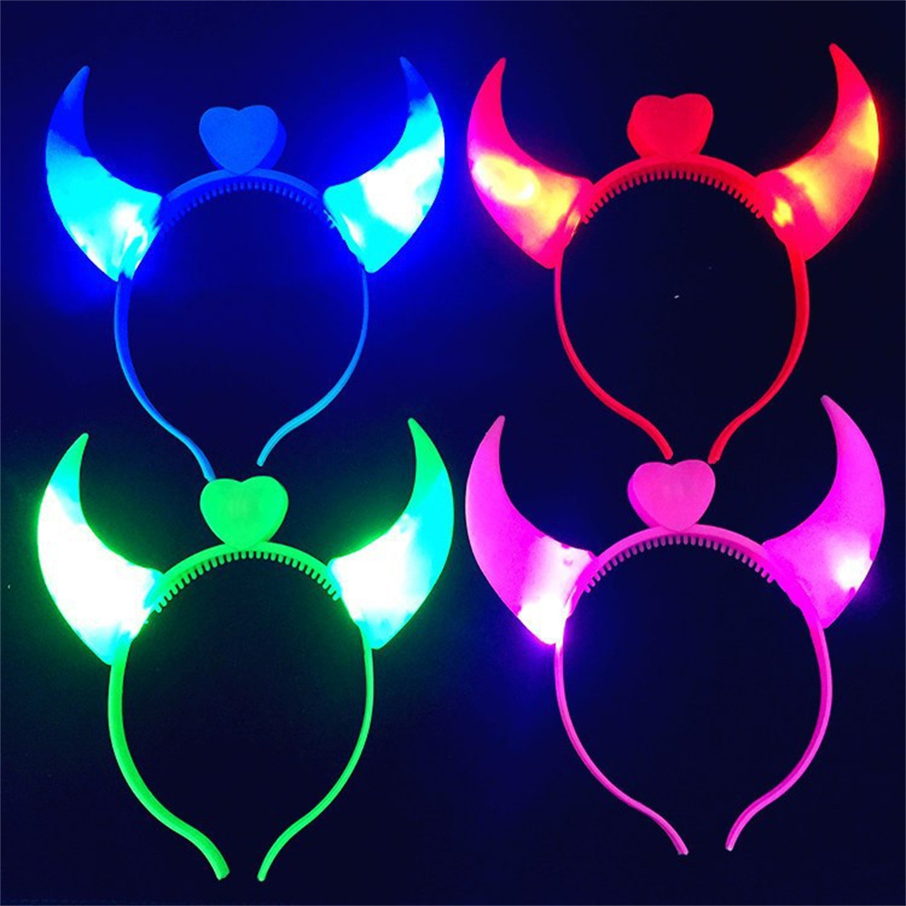 LED 牛ホーンヘッドバンドライトアッププリンセス発光ヘアフ - Diy Halloween Electronics のレビューと価格