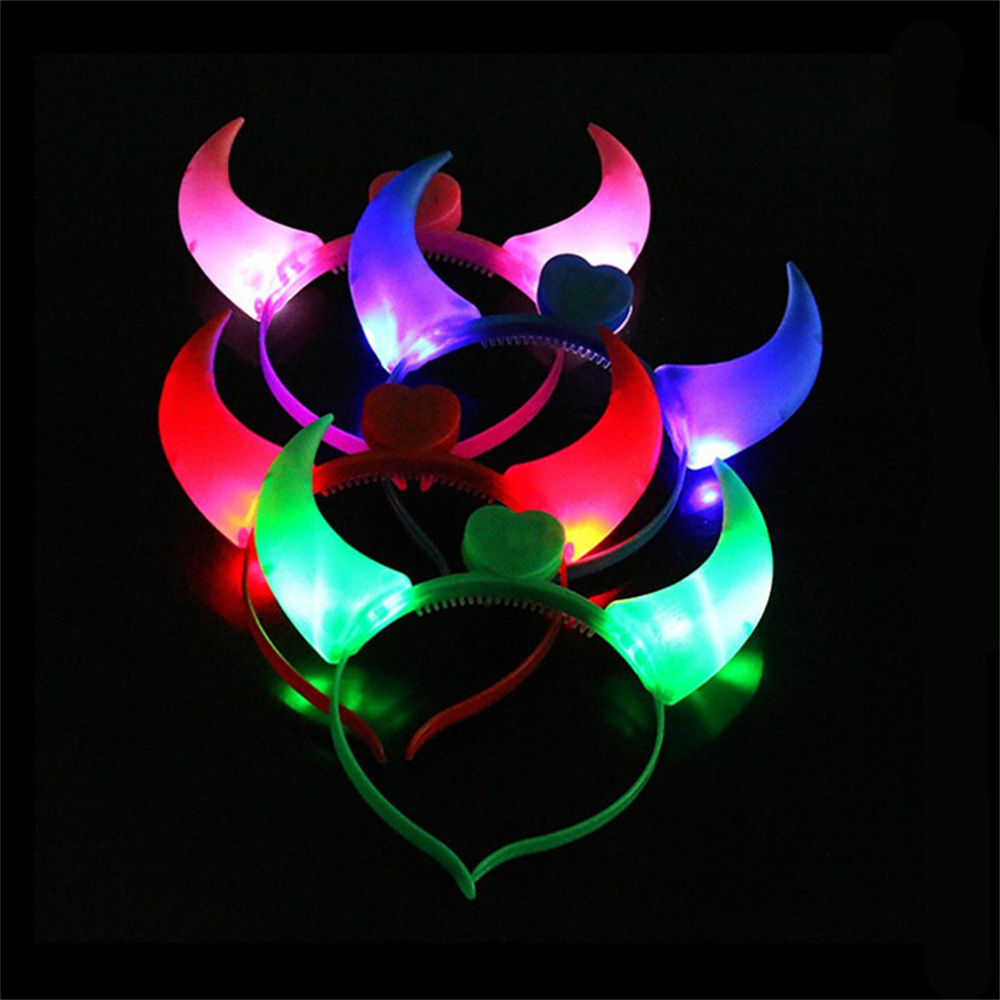 LED 牛ホーンヘッドバンドライトアッププリンセス発光ヘアフ - Diy Halloween Electronics のレビューと価格