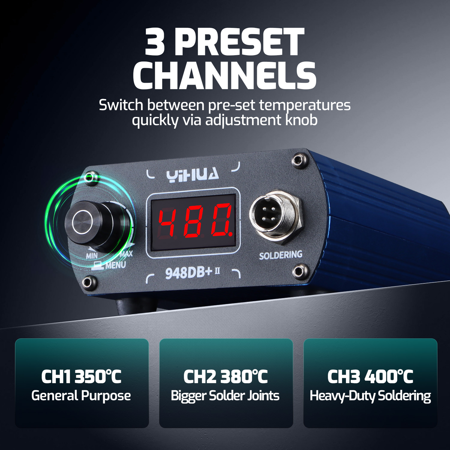 YIHUA 948DB+-II 75W急速加熱T12電子はん - Diy Soldering Station No Electronics のレビューと価格