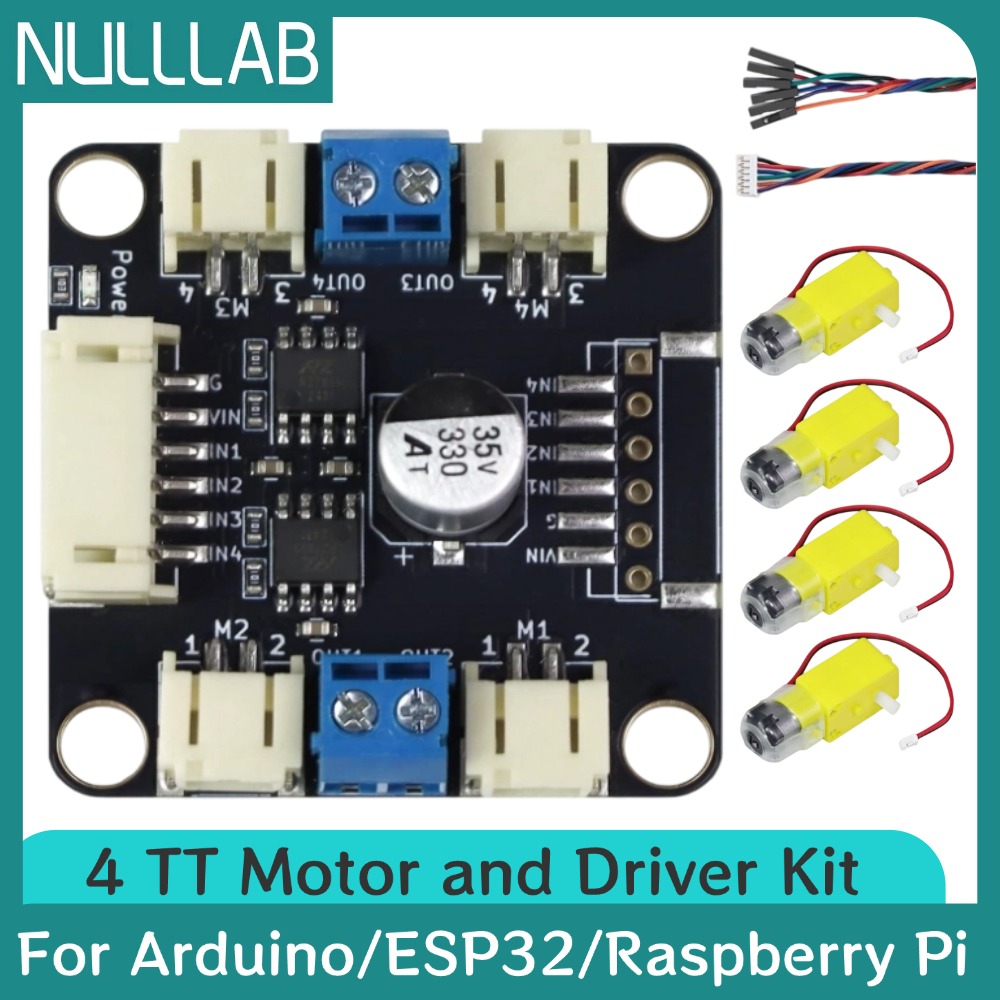 4 TTモーターとドライバーキット 4 DCモーター コンパ - L298N Motor Driver のレビューと価格