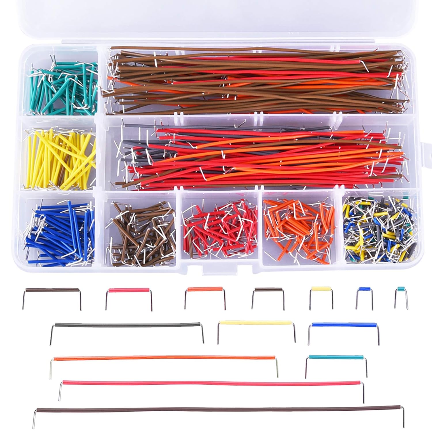 収納ボックス付きジャンパーワイヤーキット、アソートプレッドブ - Diy Electronics Breadboard のレビューと価格