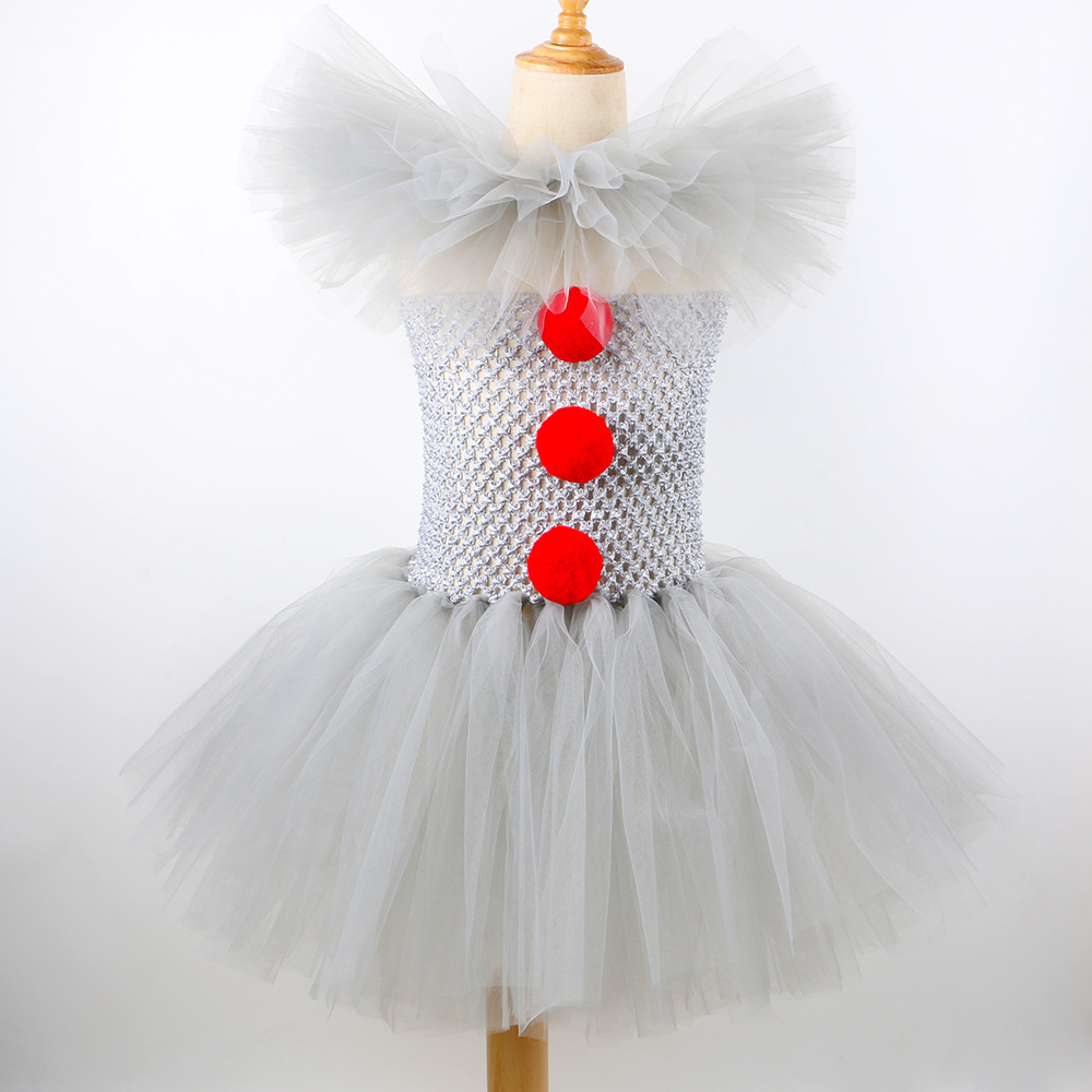 女の子のためのハロウィーンのドレス,ペニーワイズのピエロの変 - Diy Halloween Electronics のレビューと価格
