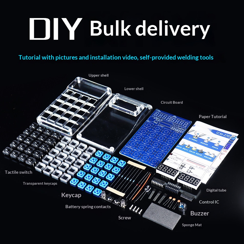 電卓製作キット、電子DIY部品、51マイクロコントローラー溶 - Diy Electronics Youtube のレビューと価格