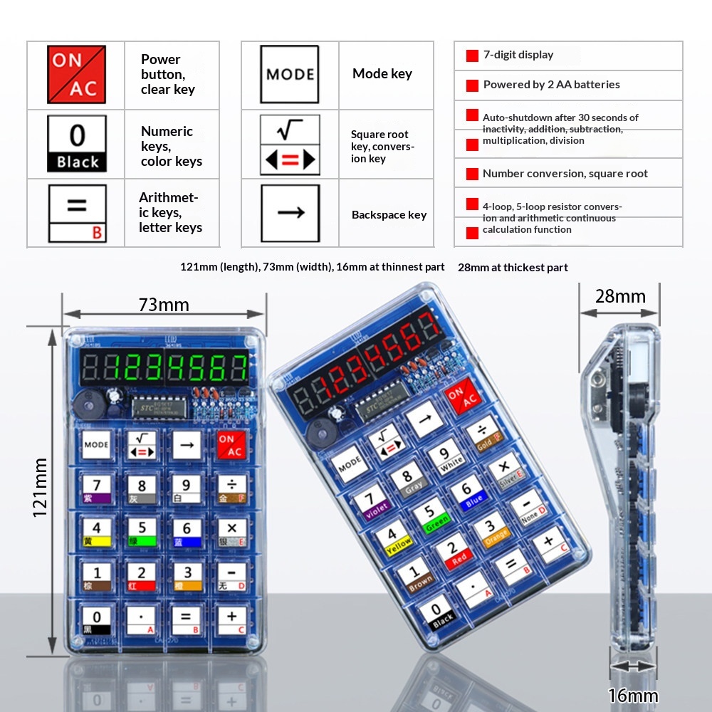 電卓製作キット、電子DIY部品、51マイクロコントローラー溶 - Diy Electronics Youtube のレビューと価格