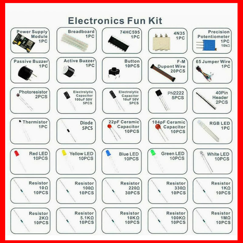 ブレッドボード 830ポイント DIY電子部品アソートキット - Arduino Diy Electronics のレビューと価格