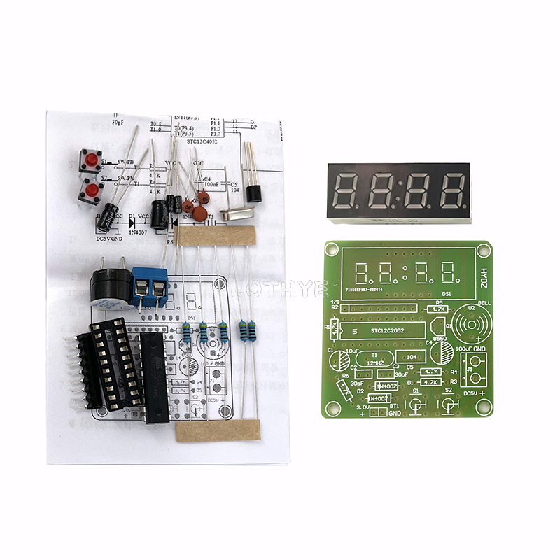 DIY 電子キット LED 4 デジタル管時計 4 桁の時間 - Diy Electronics Youtube のレビューと価格