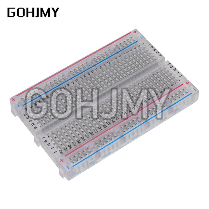 ミニ透明ブレッドボード,8.5x5.5cm, 400穴,DI - Diy Electronics Breadboard のレビューと価格