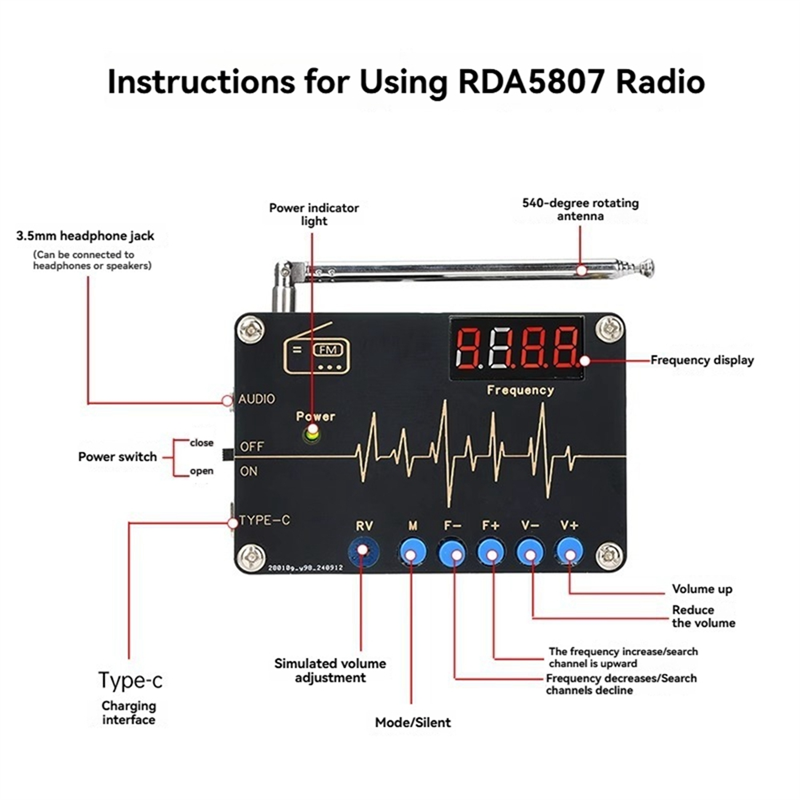 A73E-RDA5807M FM ラジオ DIY キット 8 - Diy Electronics Youtube のレビューと価格