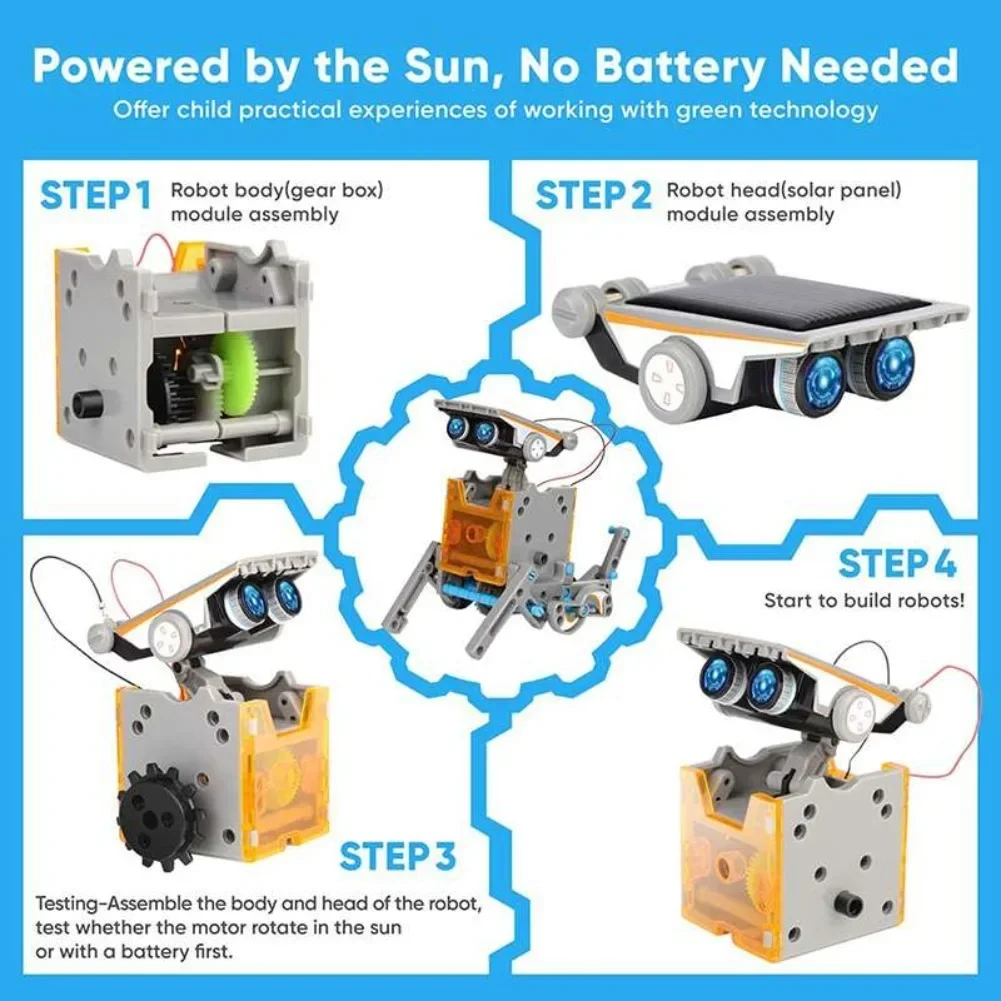 13 in 1 ソーラーロボット科学キット DIY ビルディ - Diy Electronics For Home のレビューと価格