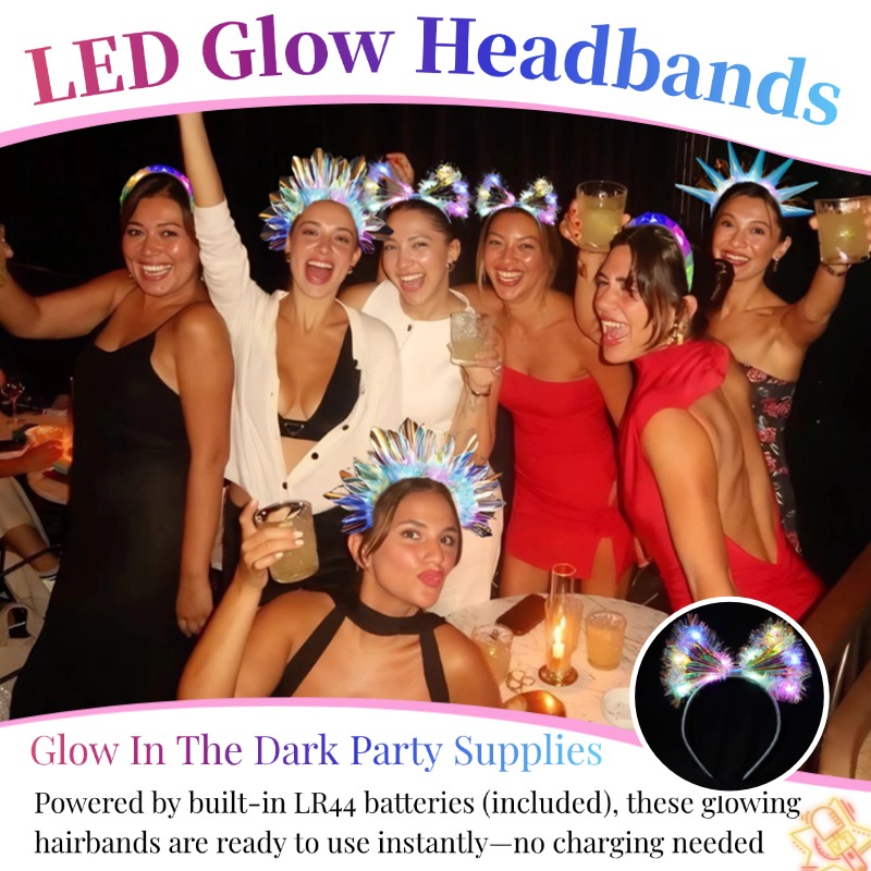 1-10個入り 光るLEDリボンクラウンヘッドバンド フラッ - Diy Halloween Electronics のレビューと価格